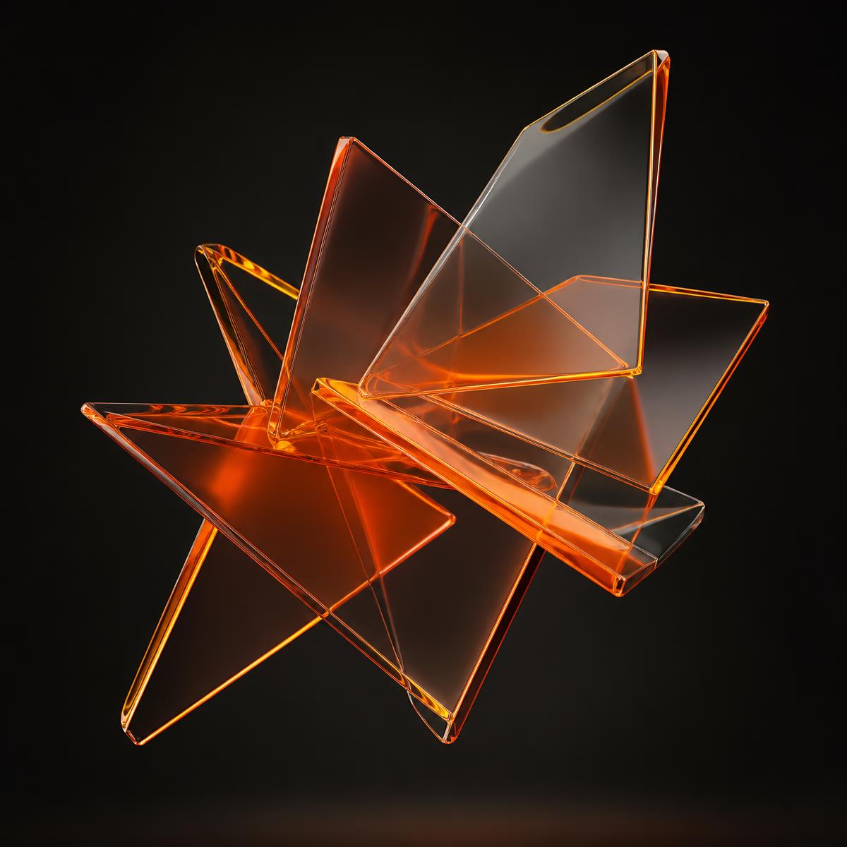 Abstract glass sculpture representing the AIVC platform